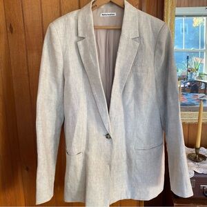 Reformation Classic Relaxed Linen Blazer Casual Oversized Minimalist Jacket